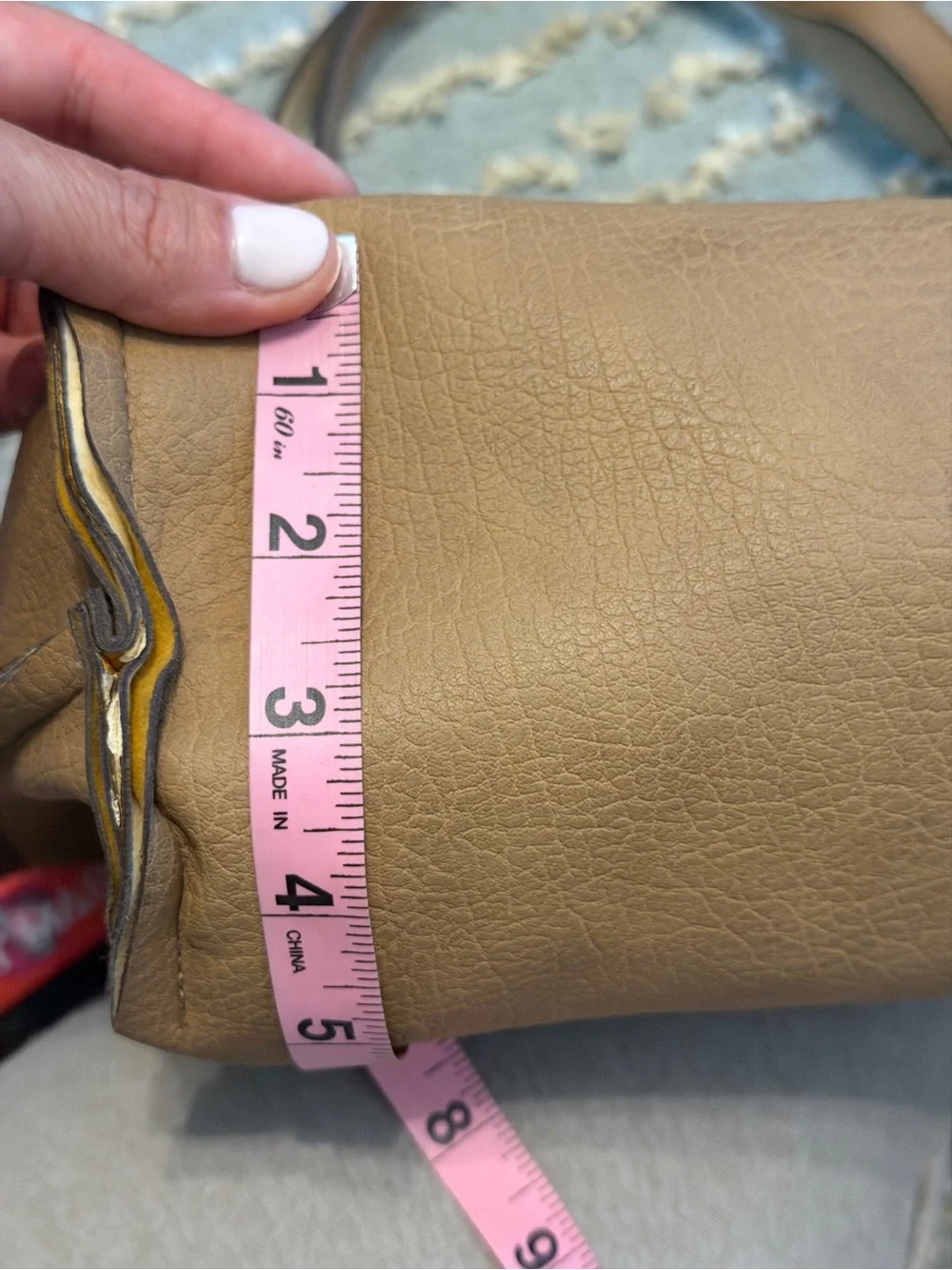 Free People Slouchy Vegan Tote Bag NWT Beige Tan